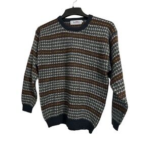 Antartex Men’s Vintage Pure New Wool Knit Sweater Multicolor Size M.